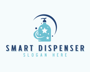 Cleaning Sanitizer Liquid Soap logo design