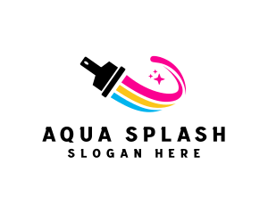 Creative Paintbrush Splash logo