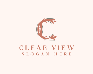 Decorative Vine Decor Letter C Logo