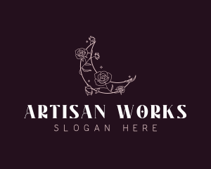 Artisanal Jewelry Moon logo design