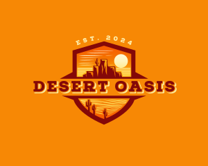 Canyon Sunset Desert logo design