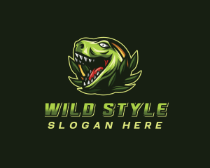 Wild Jurassic Dinosaur  logo design