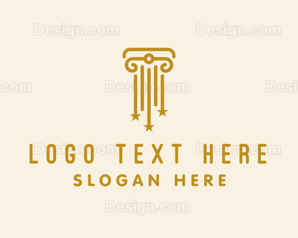 Elegant Star Column Logo