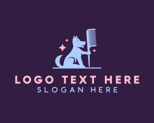 Dog Pet Grooming Comb logo