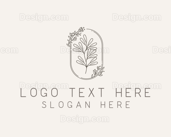 Natural Leaf Ornament Logo