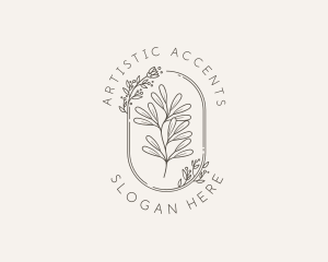 Simple Leaf Ornament logo design