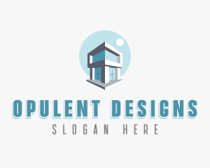 Villa Interior Designer logo design