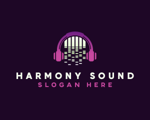 Sound Music Headset logo design
