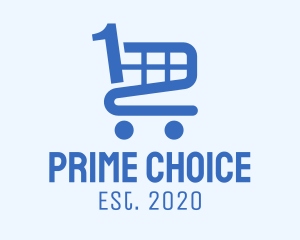 Blue Shopping Cart Number 1 logo