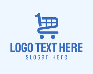 Blue Shopping Cart Number 1 logo