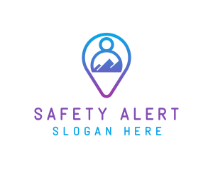 Person Location Finder Safety logo design