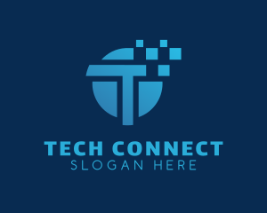 Pixel Tech Letter T Logo