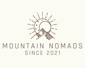 Moon Sun Mountain logo design