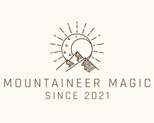 Moon Sun Mountain logo design