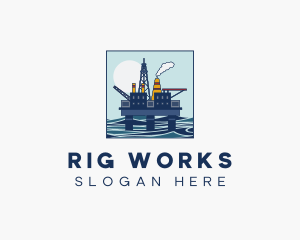 Oil Rig Mining logo design