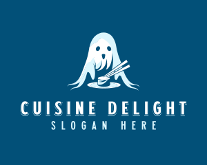 Sushi Ghost Dining logo design