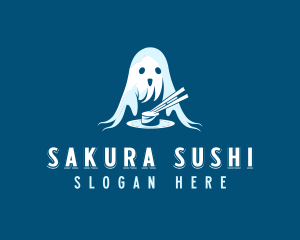 Sushi Ghost Dining logo design