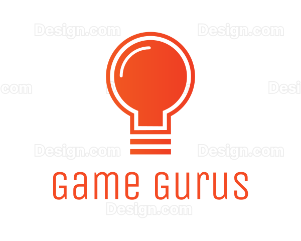 Orange Light Bulb Logo