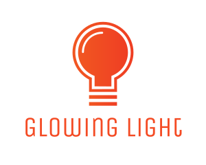 Orange Light Bulb logo design