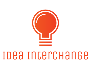 Orange Light Bulb logo design