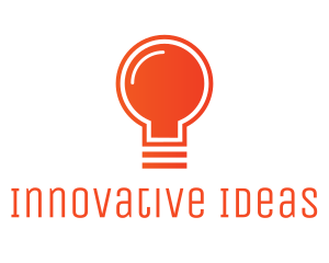 Orange Light Bulb logo design