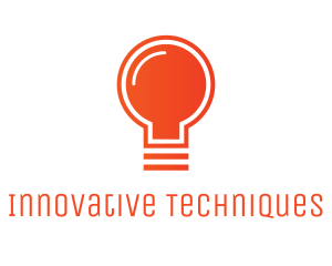 Orange Light Bulb logo design