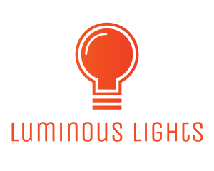 Orange Light Bulb logo design