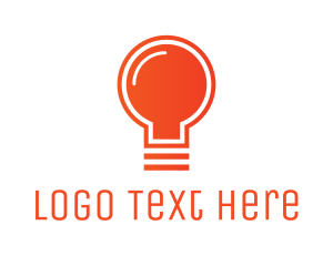 Innovative - Orange Light Bulb logo design