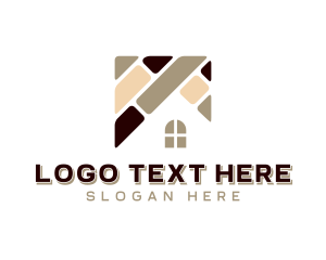 House - Tile Flooring Pavement logo design