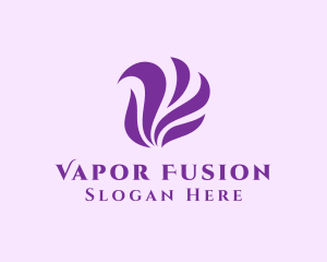 Violet Abstract Flame logo design