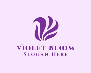 Violet Abstract Flame logo