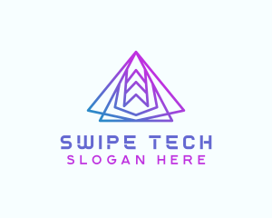 Abstract Tech Pyramid  logo design