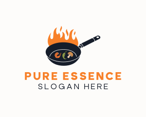 Fire Cooking Pan logo design