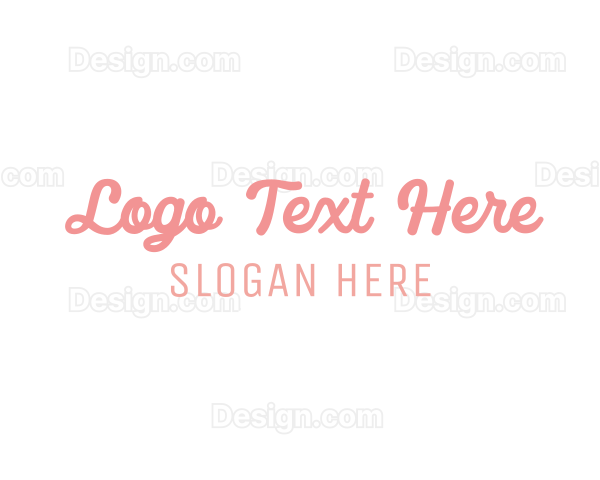 Minimalist Cursive Wordmark Logo