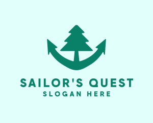 Anchor Pine Tree logo design