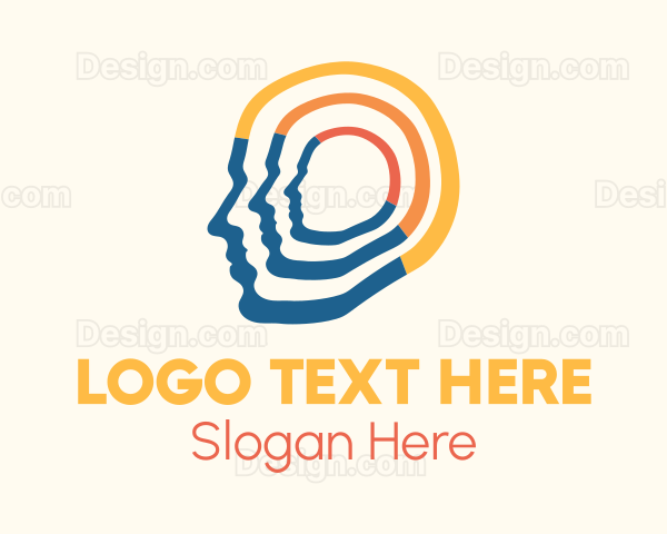 Multicolor Human Head Logo