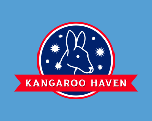 Kangaroo Animal Australia logo