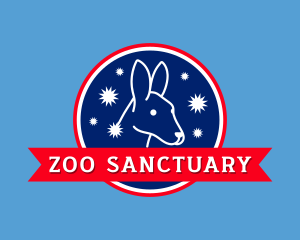 Kangaroo Animal Australia logo design