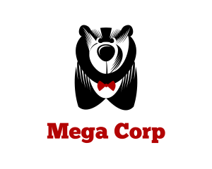 Big Bear & Bowtie logo design