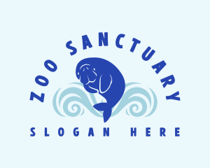 Manatee Aquarium Zoo logo design