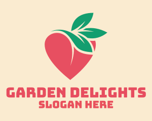 Organic Heart Fruit logo design