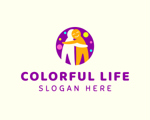 Colorful People Hug logo design