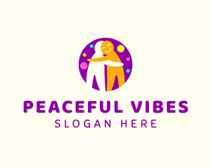 Colorful People Hug logo design