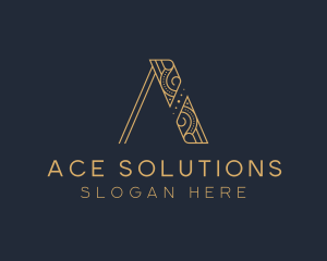 Upscale Brand Letter A logo design