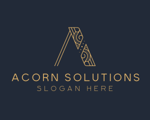 Upscale Brand Letter A logo design