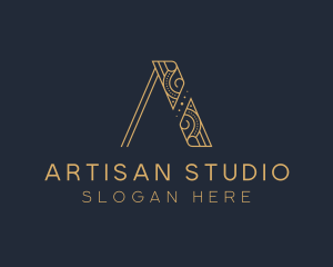 Upscale Brand Letter A logo design