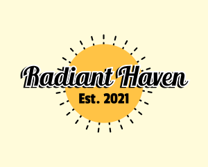 Radiant Sunny Summer Text logo