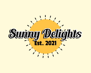 Radiant Sunny Summer Text logo