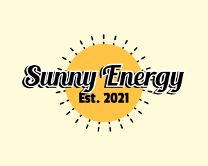Radiant Sunny Summer Text logo