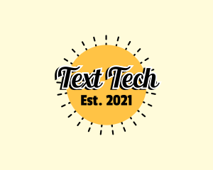 Sunny Summer Text logo design